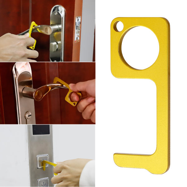 CleanKey V.1 Industrial Quality Metal Hygiene Hand Antimicrobial Brass Door Opener