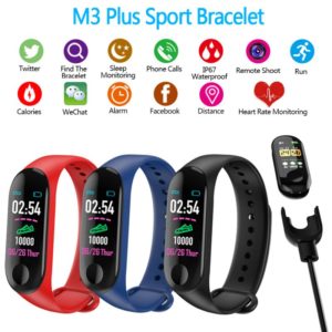 M3 Pro Smart Band Waterproof Fitness Tracker Smart Bracelet Blood Pressure Heart Rate Monitor Men Women Smart Watch