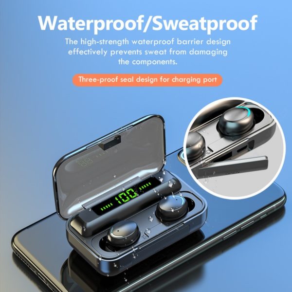 TWS Bluetooth 5.0 Earphones 2200mAh Charging Box Wireless Headphone 9D Stereo Sports Waterproof Earbuds Headsets With Microphone - Image 4