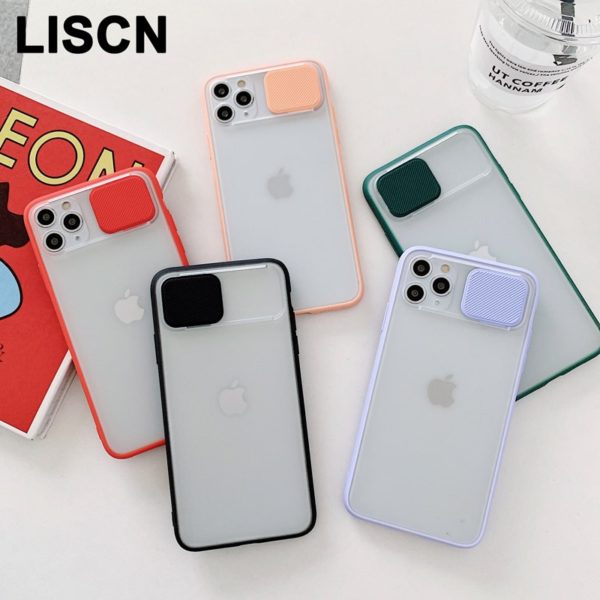 Slide Camera Lens Protection Phone Case For iPhone