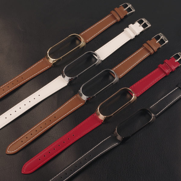 For Mi Band 5 Genuine Leather Wristbands - Image 4