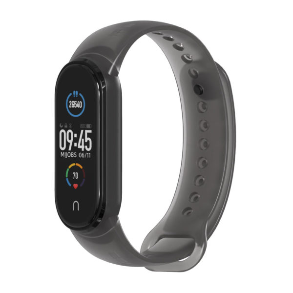For Xiaomi Mi Band 5 Translucent Silicone Strap - Image 4