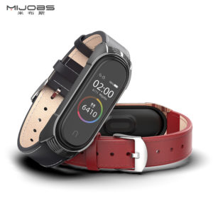 For Mi Band 5 Genuine Leather Wristbands