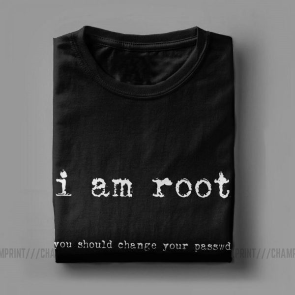 I Am Root T Shirts for Men Cotton