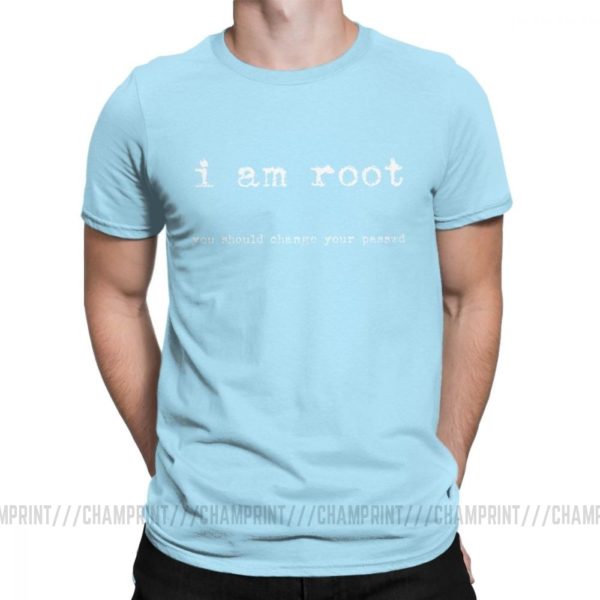 I Am Root T Shirts for Men Cotton