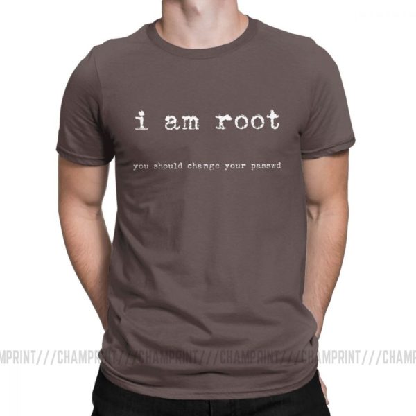 I Am Root T Shirts for Men Cotton