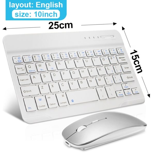 Noiseless Rechargeable Wireless Keyboard and Mouse Mini Bluetooth