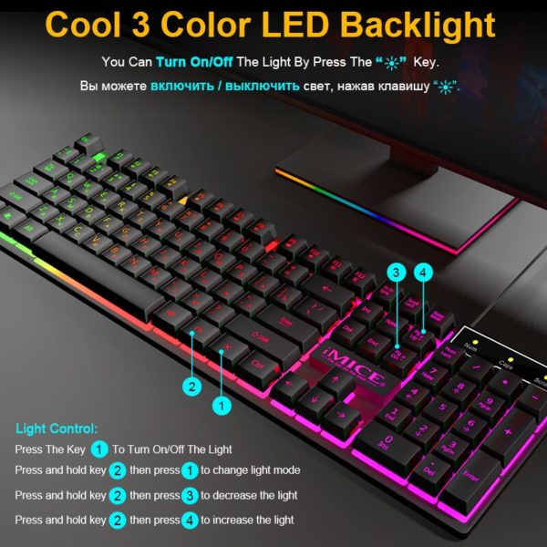 Gaming Keyboard and Mouse Set with RGB