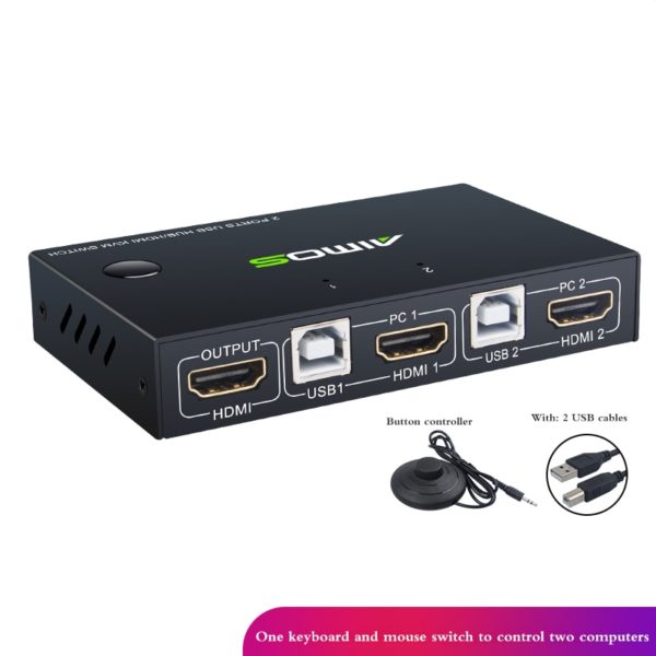 HDMI/USB KVM Switch Box 2-computers switch