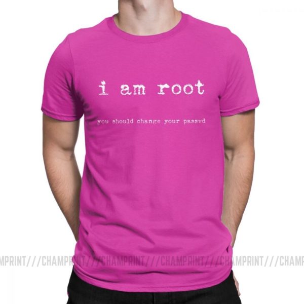 I Am Root T Shirts for Men Cotton