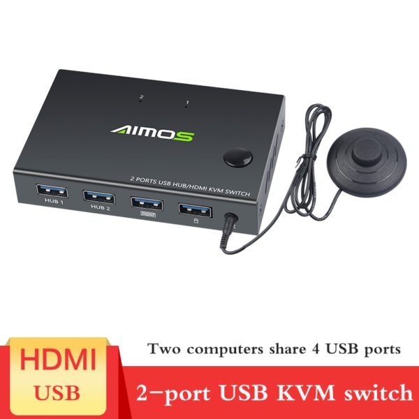 HDMI/USB KVM Switch Box 2-computers switch