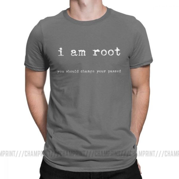 I Am Root T Shirts for Men Cotton