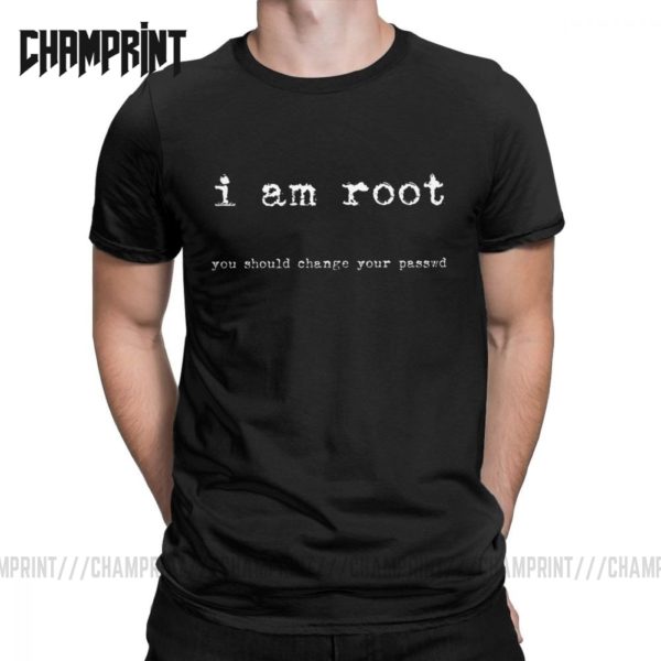 I Am Root T Shirts for Men Cotton