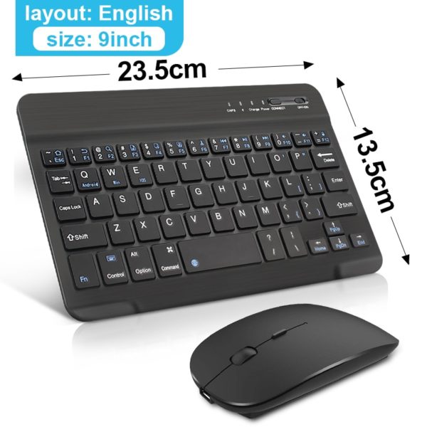 Noiseless Rechargeable Wireless Keyboard and Mouse Mini Bluetooth
