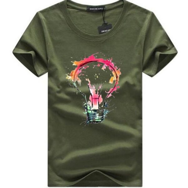 T-shirts Summer Fashion Bulb 3D Print