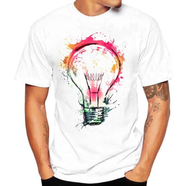 T-shirts Summer Fashion Bulb 3D Print