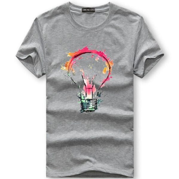 T-shirts Summer Fashion Bulb 3D Print