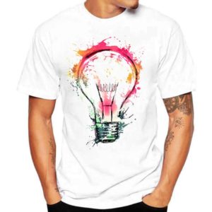 T-shirts Summer Fashion Bulb 3D Print