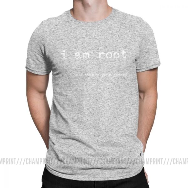 I Am Root T Shirts for Men Cotton
