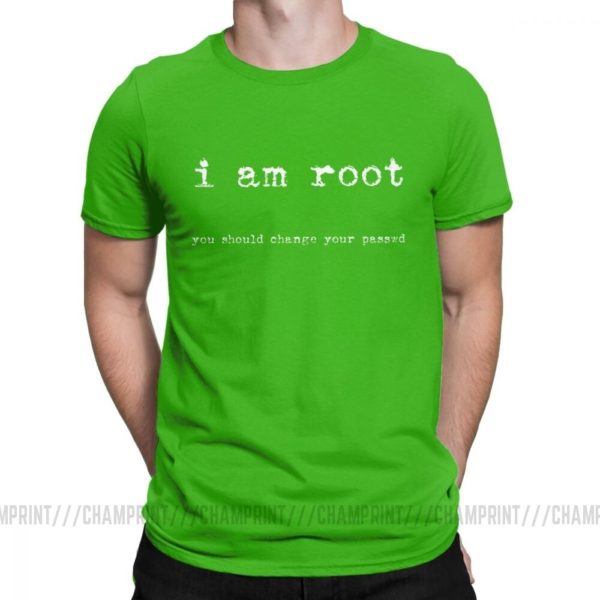 I Am Root T Shirts for Men Cotton