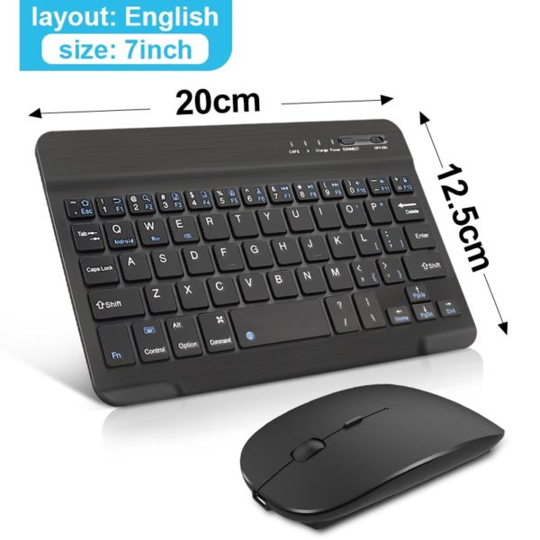 Noiseless Rechargeable Wireless Keyboard and Mouse Mini Bluetooth