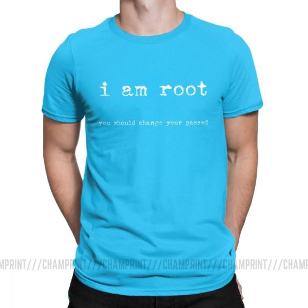 I Am Root T Shirts for Men Cotton