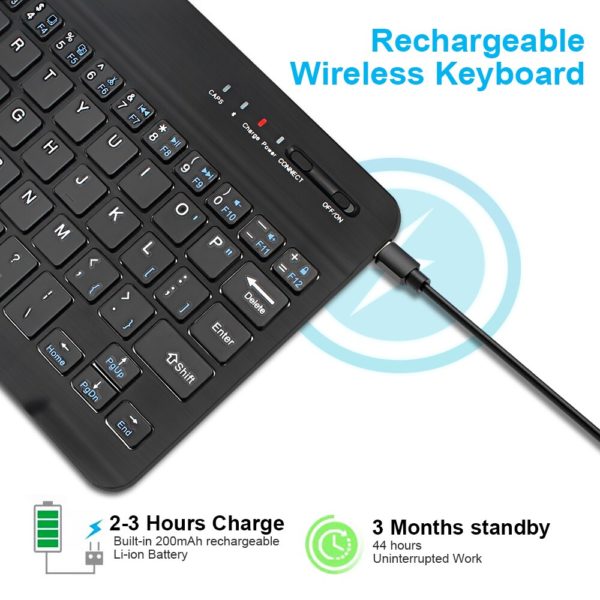 Noiseless Rechargeable Wireless Keyboard and Mouse Mini Bluetooth