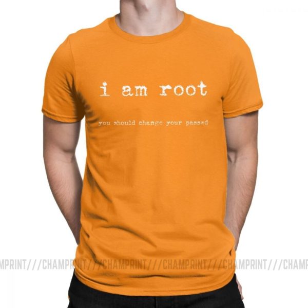 I Am Root T Shirts for Men Cotton