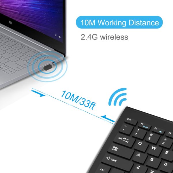 Slim Wireless Keyboard and Mouse 2.4G USB Mini