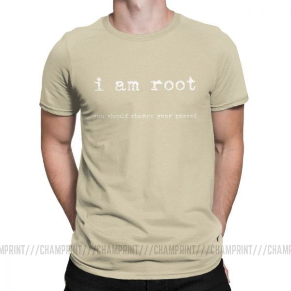 I Am Root T Shirts for Men Cotton