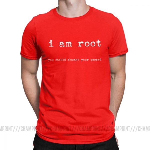 I Am Root T Shirts for Men Cotton