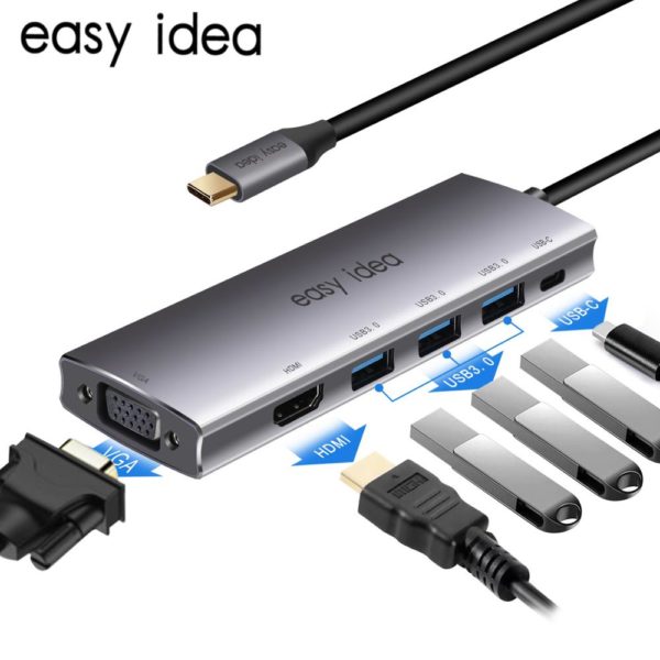 USB C Hub Dock for mobile and PC