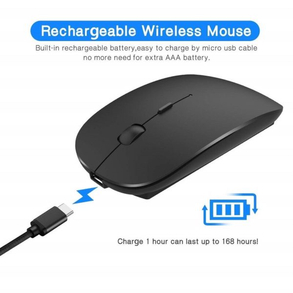 Noiseless Rechargeable Wireless Keyboard and Mouse Mini Bluetooth