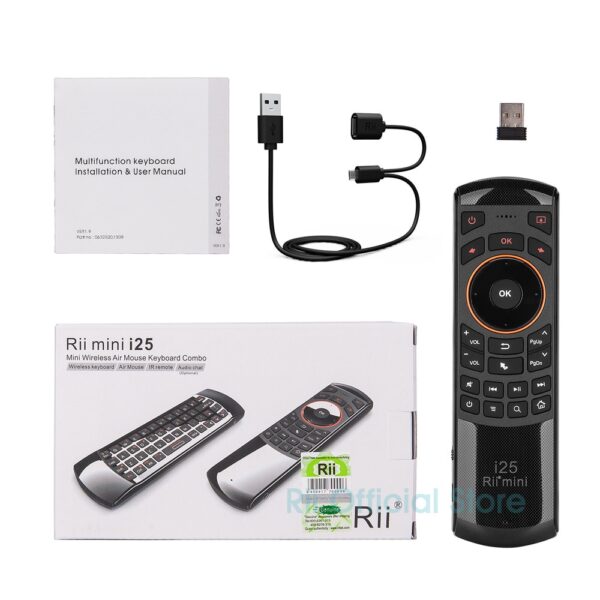 Rii i25 2.4G Mini Wirless Air mouse Keyboard With IR Remote Control