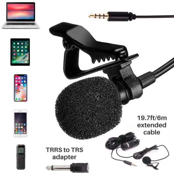 BOYA BY-M1 6m Clip-on Microphone for mobile phones or DSLR cameras