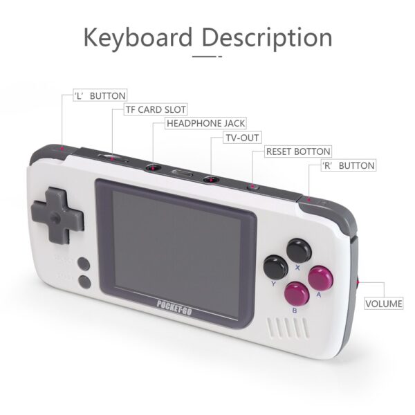 V2 PocketGo Handheld Game Console 2.4inch