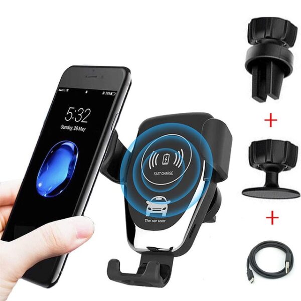 Automatic Clamping Infrared Auto Induction QI Car Wireless Charger