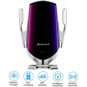 Automatic Clamping Infrared Auto Induction QI Car Wireless Charger