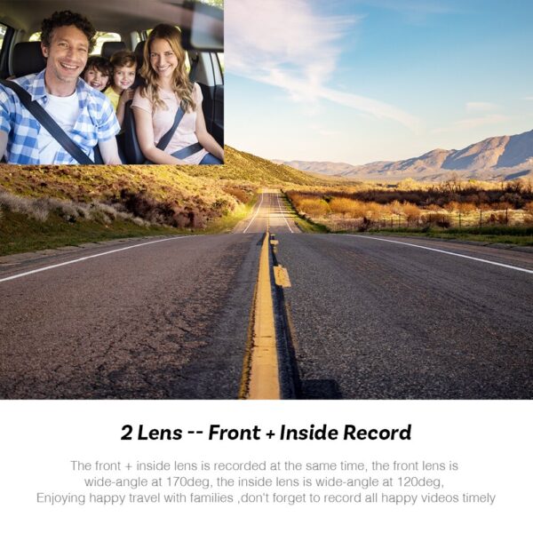 Car DVR 4-Inch Dash Cam 3 Cameras