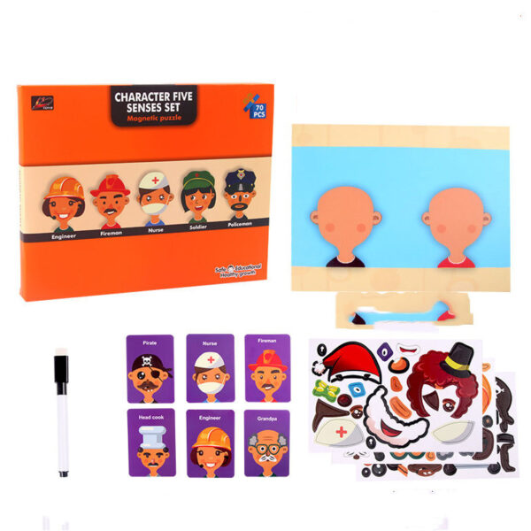 Early Childhood Education Puzzle Magnetic DIY Toy 3D Three-dimensional Puzzle Classic Toys For Children