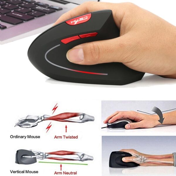 Vertical Ergonomic Mouse Bluetooth Rechargeable Gaming 2.4G Wireless