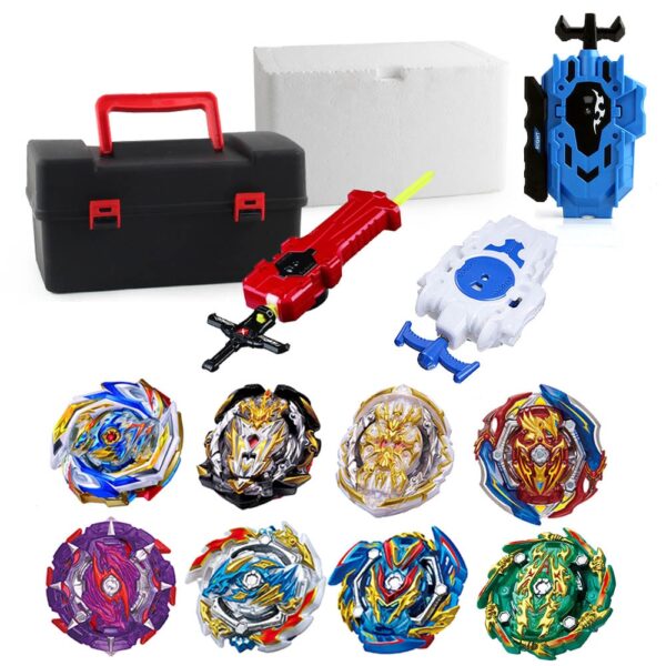 Top Beyblade Burst Bey Blade Toy Metal Funsion Bayblade Set Storage Box With Handle Launcher Plastic Box Toys For Children