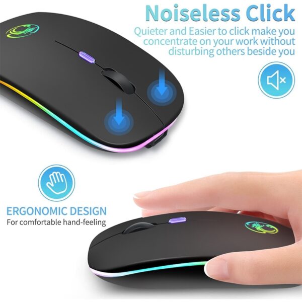 Wireless Bluetooth RGB Rechargeable Mouse