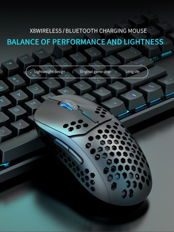 KuWFi 2 in 1 Gaming Mouse Dual Mode 2.4Ghz & Bluetooth 5.0 2400DPI