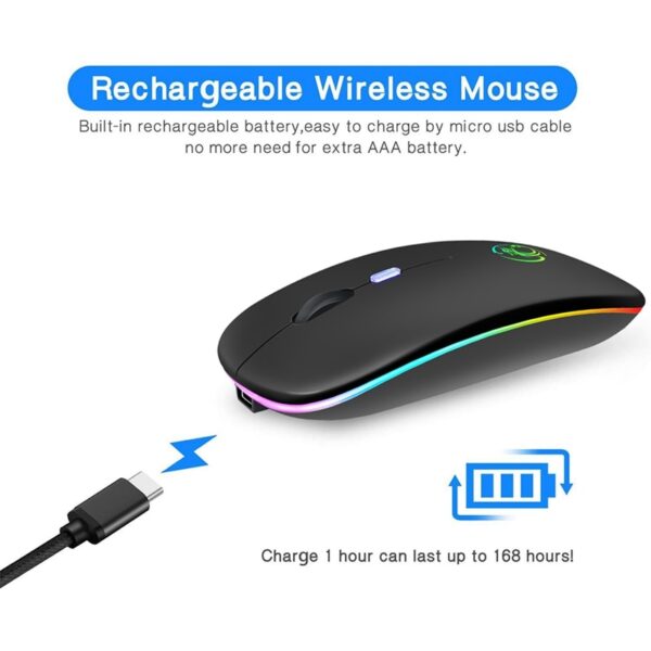 Wireless Bluetooth RGB Rechargeable Mouse