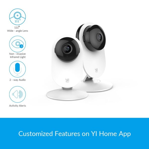 YI Home Camera 1080p Baby Monitor Human Detection Security Surveillance Night Vision Cloud International version (US/EU)