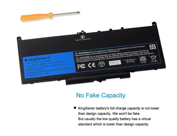 J60J5 Replacement Laptop Battery For Dell Latitude E7270 E7470 J60J5 R1V85 MC34Y 242WD 7.6V 55Wh
