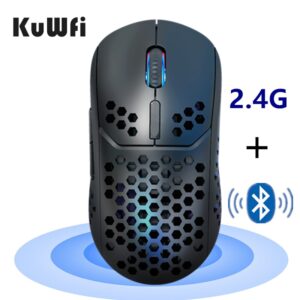 KuWFi 2 in 1 Gaming Mouse Dual Mode 2.4Ghz & Bluetooth 5.0 2400DPI