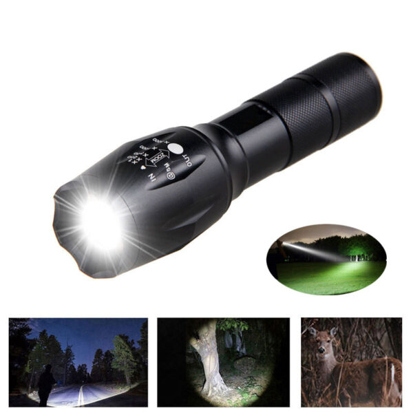 Portable Mini Flashlight LED ZOOM Torch Hunting Zoomable Flashlight Torch Light - Image 13
