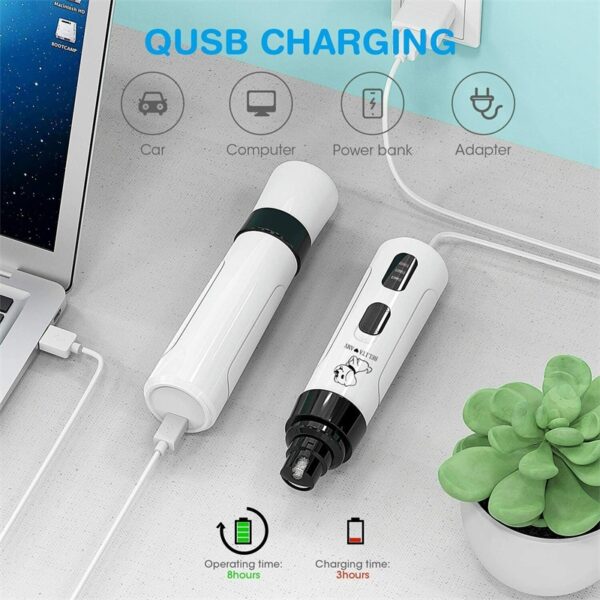 Pet Dog Cat Nail Paws Grinder Trimmer Tool Grooming Care Clipper Electric Kit - Image 8
